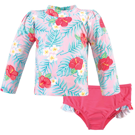 Hudson Baby Swim Rashguard Set, Tropical Floral