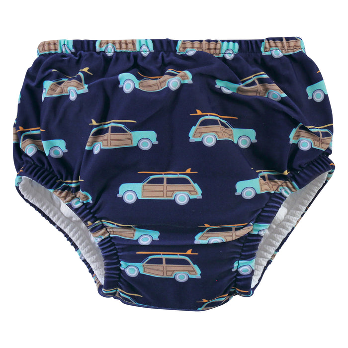 Hudson Baby Infant and Toddler Boy 2-Pack Swim Diapers, Palm Trees