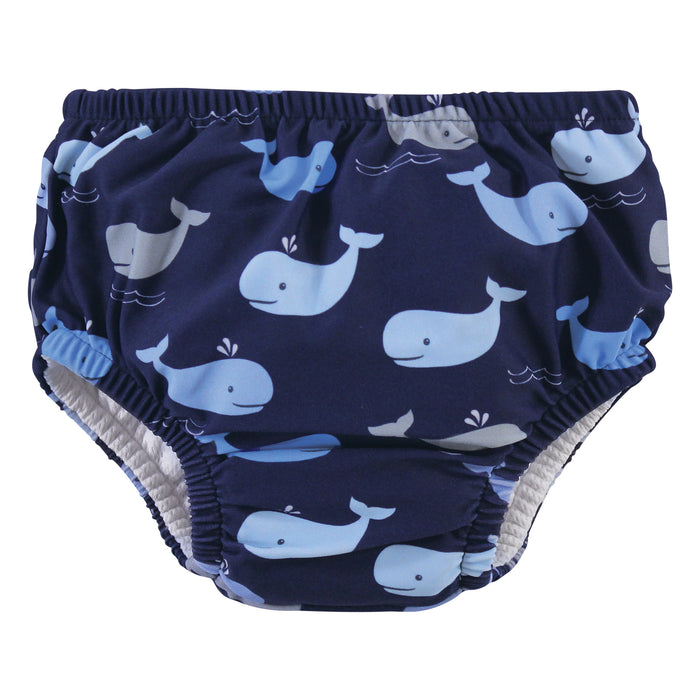 Hudson Baby Infant and Toddler Boy 2-Pack Swim Diapers, Whales