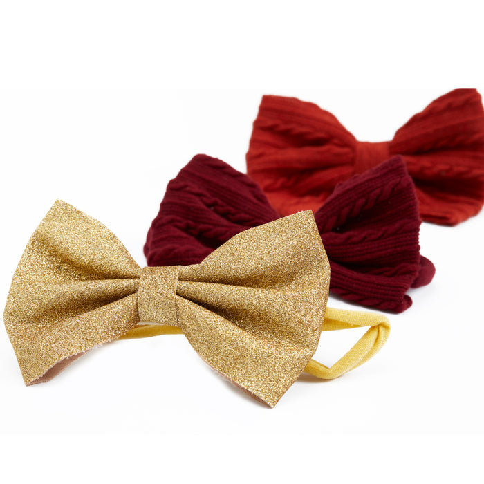 So'dorable Holiday Glitter and Knit Headwrap Set