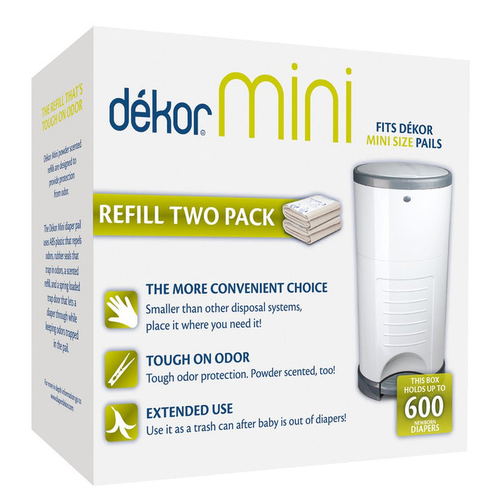 Diaper Dekor Mini Diaper Disposal System with Refills 2-Pack