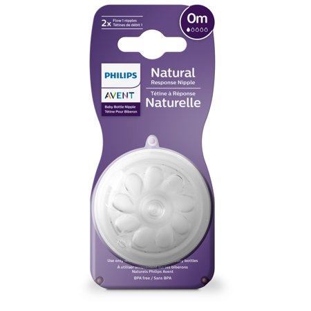 Philips Avent 2 pack Natural Response Nipple Flow 1
