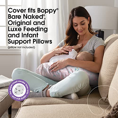 Boppy Original Support Nursing Pillow Cover - Pink Unicorns and Castles