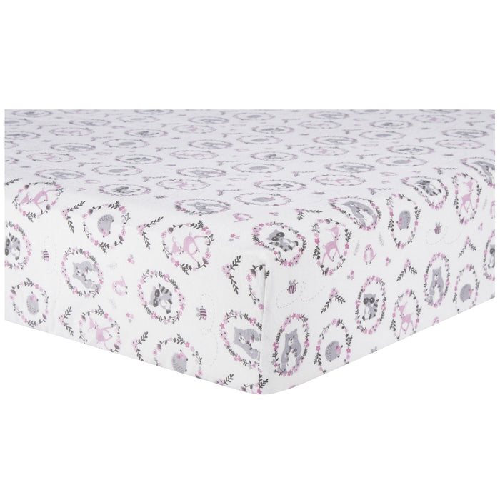 Trend Lab Woodland Portraits Deluxe Flannel Fitted Crib Sheet