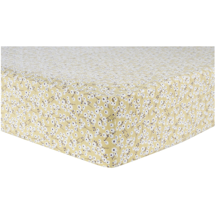Trend Lab Golden Daisies Deluxe Flannel Fitted Crib Sheet