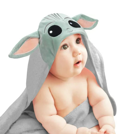 Lambs & Ivy Star Wars the Child/Baby Yoda Hooded Bath Towel