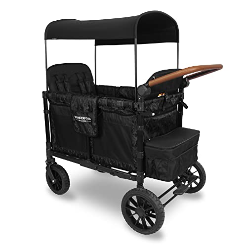 WonderFold W4 Luxe Quad Stroller Wagon in Black Camo
