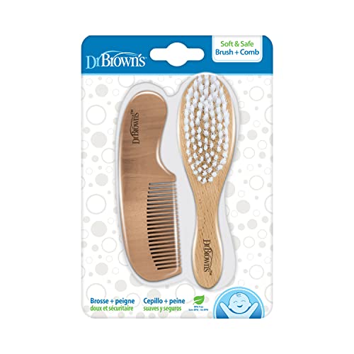 Dr. Brown Soft and Safe Baby Brush + Comb