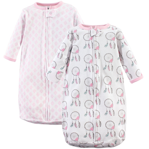 Hudson Baby Infant Girl Cotton Long-Sleeve Wearable Blanket, Dream Catcher