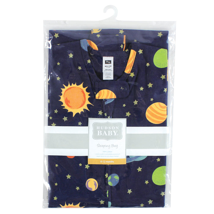 Hudson Baby Infant Cotton Sleeveless Wearable Blanket, Solar System