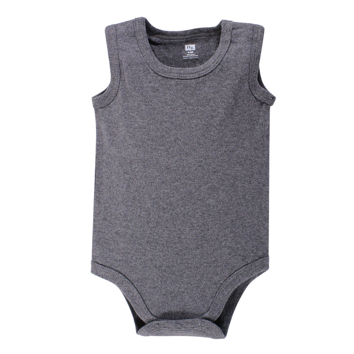 Hudson Baby Cotton Sleeveless Bodysuits 8 Pack, Heather Gray