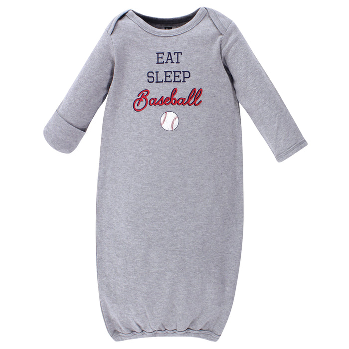 Hudson Baby Infant Boy Cotton Gowns Baseball