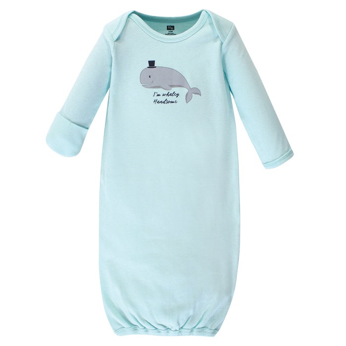Hudson Baby Infant Boy Cotton Gowns Handsome Whale