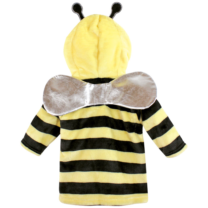 Hudson Baby Plush Bathrobe and Toy Set, Bee, One Size