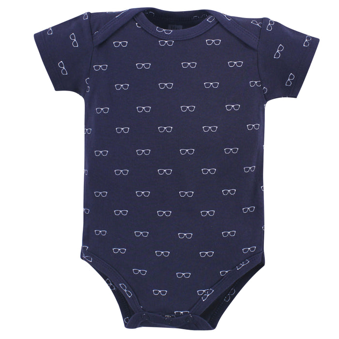 Hudson Baby Infant Boy Cotton Bodysuits 3 Pack, Handsome Like Daddy