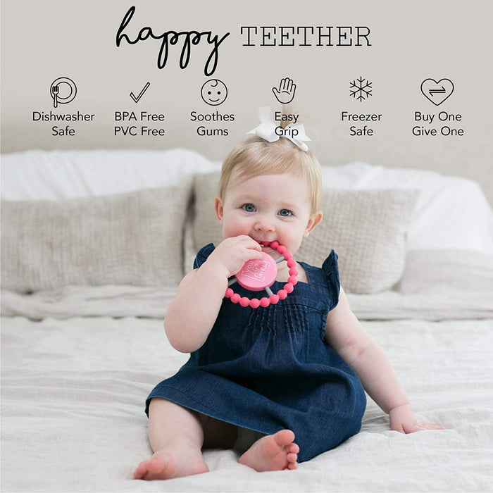 Bella Tunno Happy Teether for Boys – Soft & Easy Grip Baby Boy Teether Toy, Baby Blue