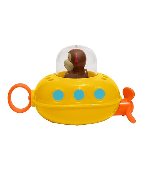 Skip Hop Zoo Pull & Go Submarine Bath Toy - Monkey Yellow