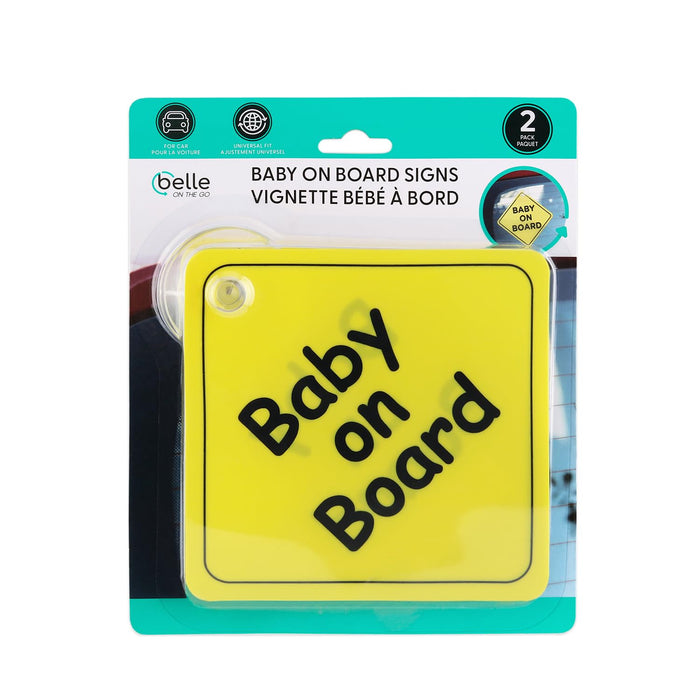 Belle On The Go Baby on Board Sign 2 Pack