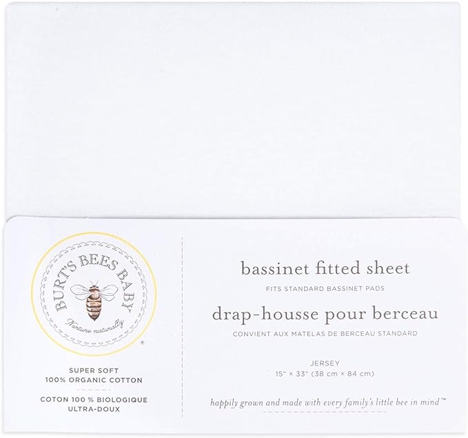 Burt's Bees Baby® Organic Solid Bassinet Sheet, Cloud White