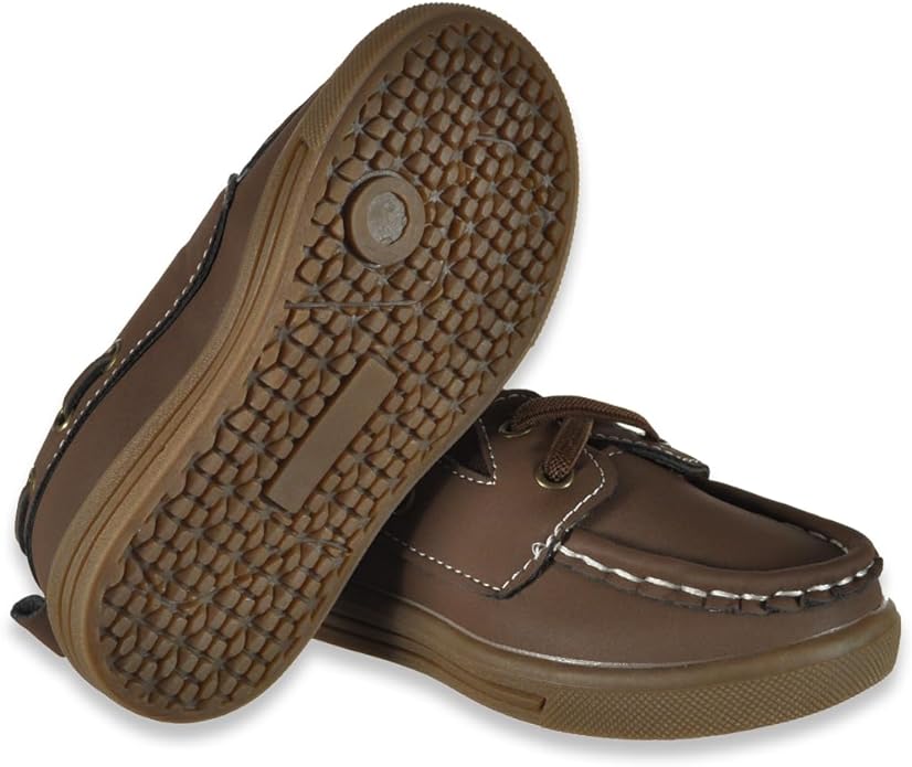 Stepping Stones Baby Boys' Boat Shoes - Brown