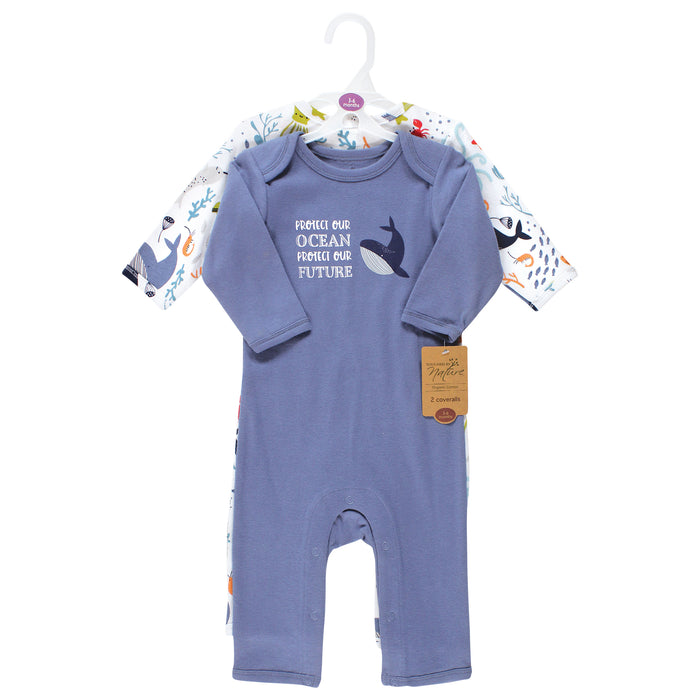 Touched by Nature Organic Cotton Coveralls, Ocean