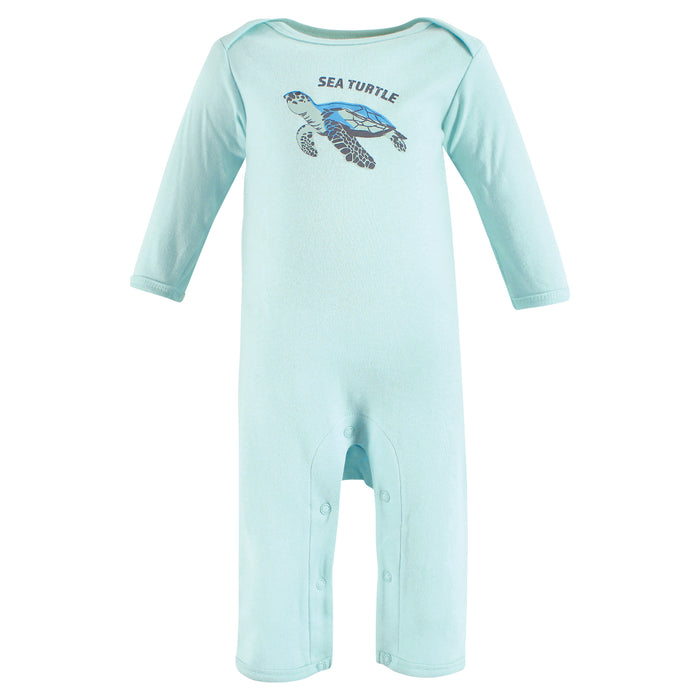 Touched by Nature Organic Cotton Coveralls, Endangered Sea Turtle