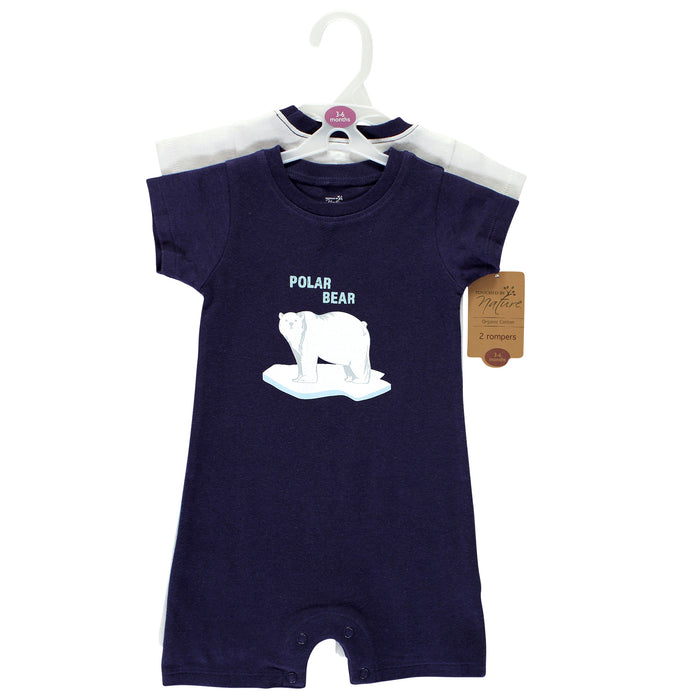 Touched by Nature Baby Organic Cotton Rompers, Endangered Polar Bear