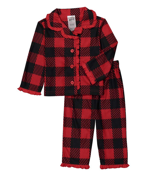 Baby Starters Red Ruffle-Trim Long-Sleeve Pajama Set - Infant, Toddler & Girls
