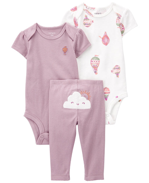 Carter's Baby Girl Cloud 3 Piece Bodysuits & Pants Set
