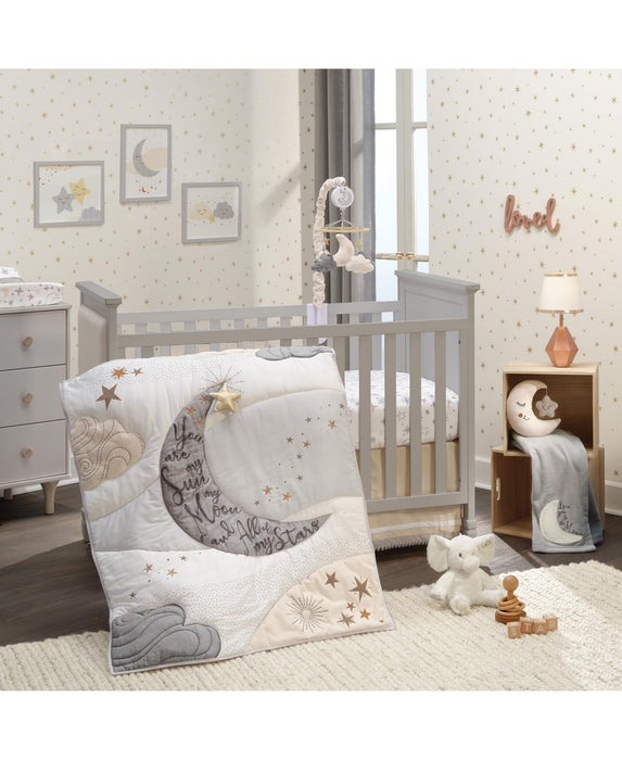 Lambs & Ivy Goodnight Moon 3-Piece Celestial Nursery Baby Crib Bedding Set
