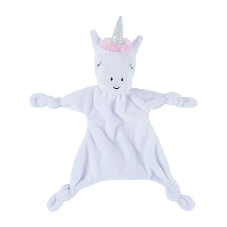 Trend Lab White and Pink Female Unicorn Infant Security Blanket
