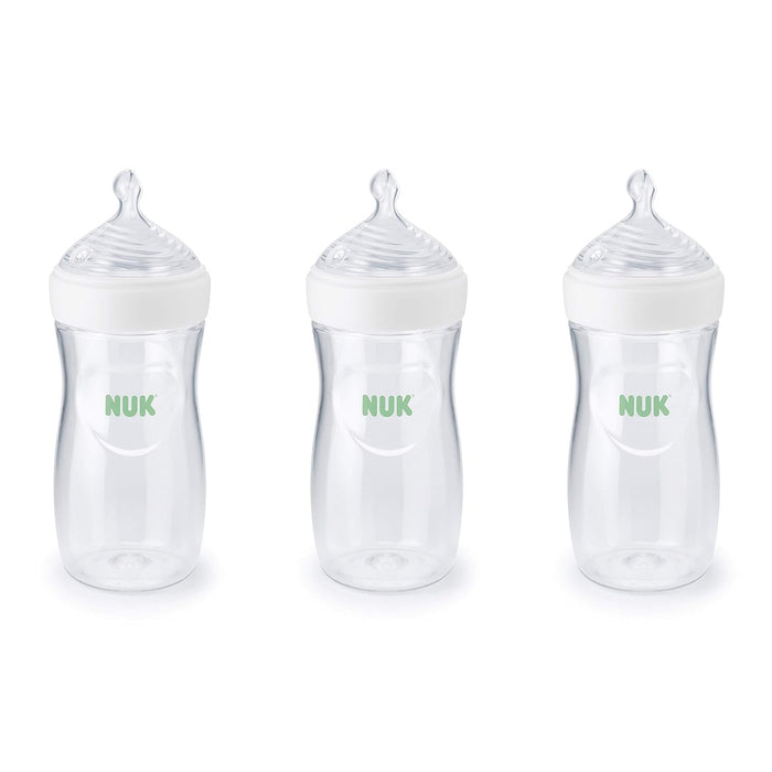 NUK Simply Natural Baby Bottle with SafeTemp 9 oz  3 Pack
