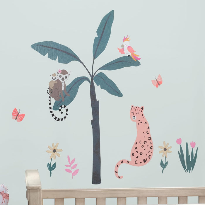 Lambs & Ivy Enchanted Safari Colorful Jungle Animals Wall Decals/Stickers