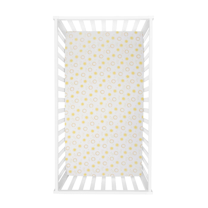 Sammy & Lou Butterflies & Sunshine 2-Pack Microfiber Fitted Crib Sheet Set