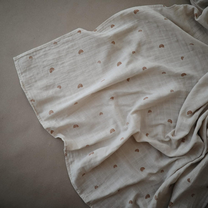 Mushie Natural Muslin Swaddle Blanket