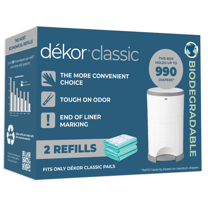 Diaper Dekor Classic 2 Pack Refill Biodegradable