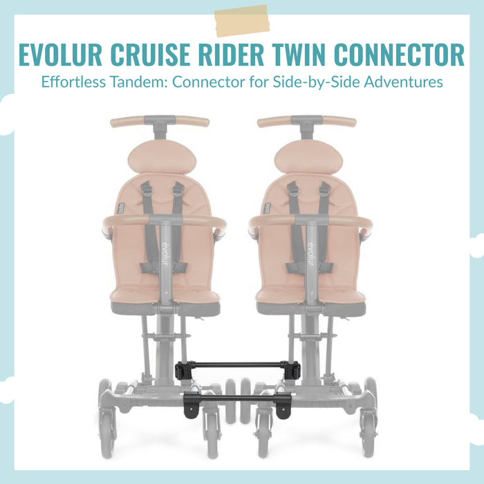 Evolur Cruise Rider Twin Connector in Black