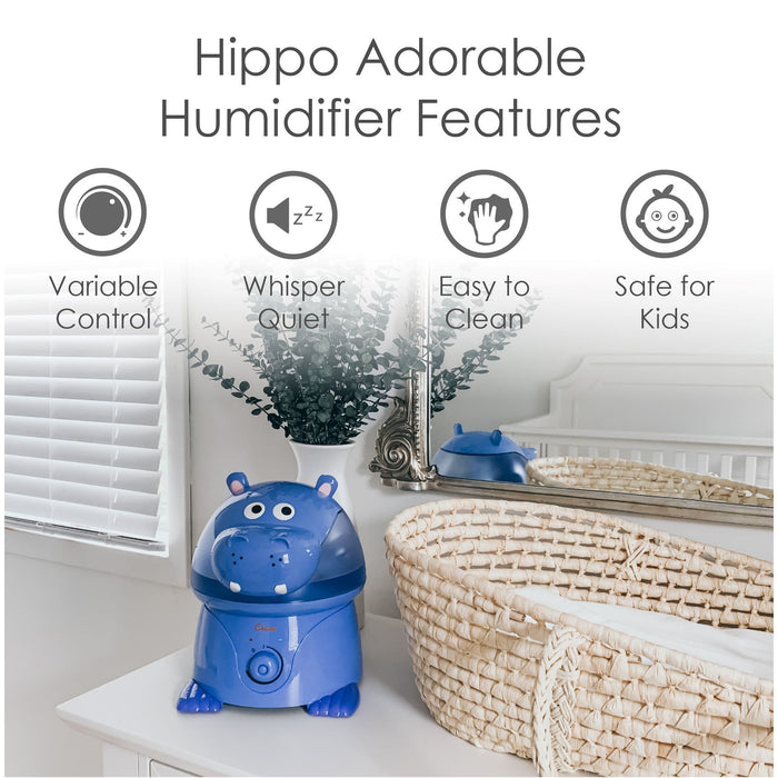 Crane Adorable Hippo Ultrasonic Cool Mist Humidifier