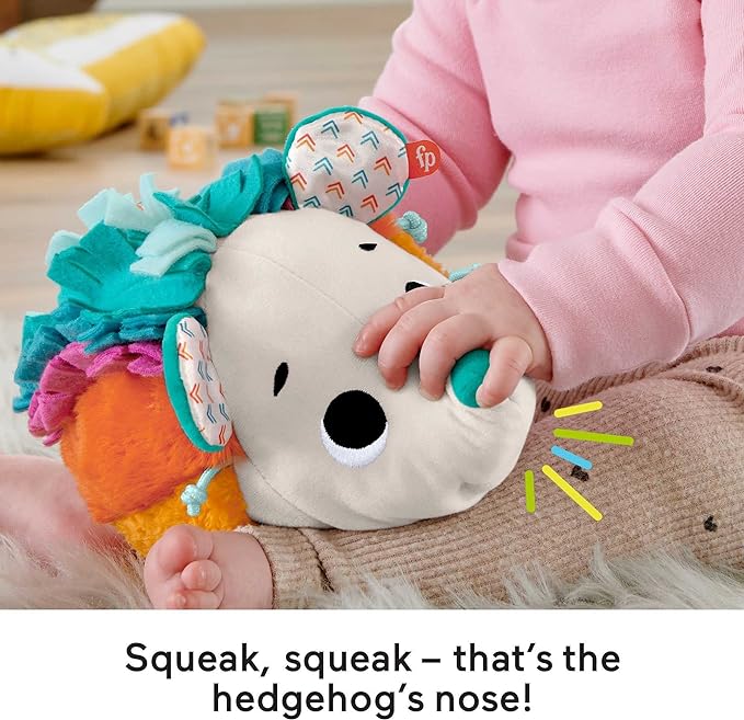 Fisher-Price Newborn Plush Toy with Sounds and Sensory Details for Babies
