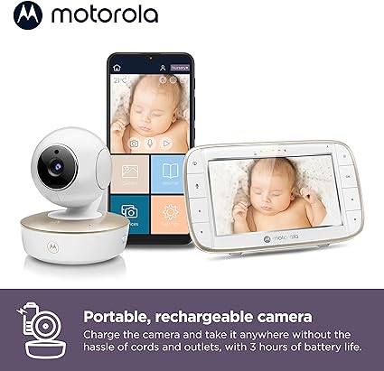 Motorola VM855 Connect 5" Connected Motorized Pan/Tilt 720p Video Baby Monitor - 2 Camera Pack