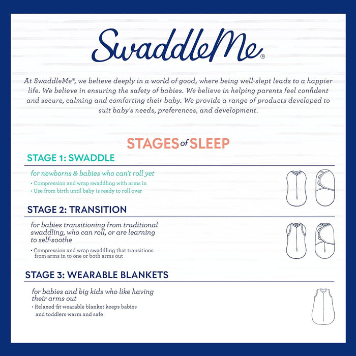 SwaddleMe Luxe Whisper Quiet, You're My Sunshine Swaddles, White