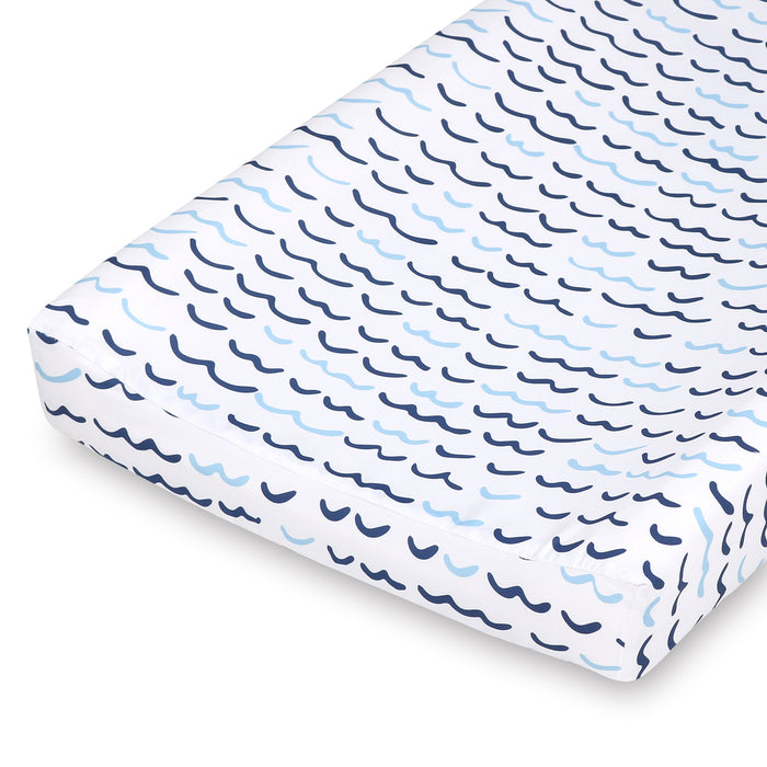 The Peanutshell Nautical 3-Pack Changing Pad Cover