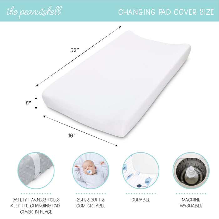 The Peanutshell Nautical 3-Pack Changing Pad Cover