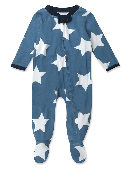 Honest Baby Clothing Organic Cotton Sleep & Play, Jumbo Star Blue