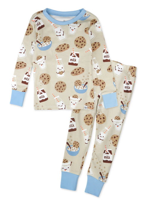Honest Baby Clothing 2-Piece Organic Cotton Pajama, Milk N Cookies