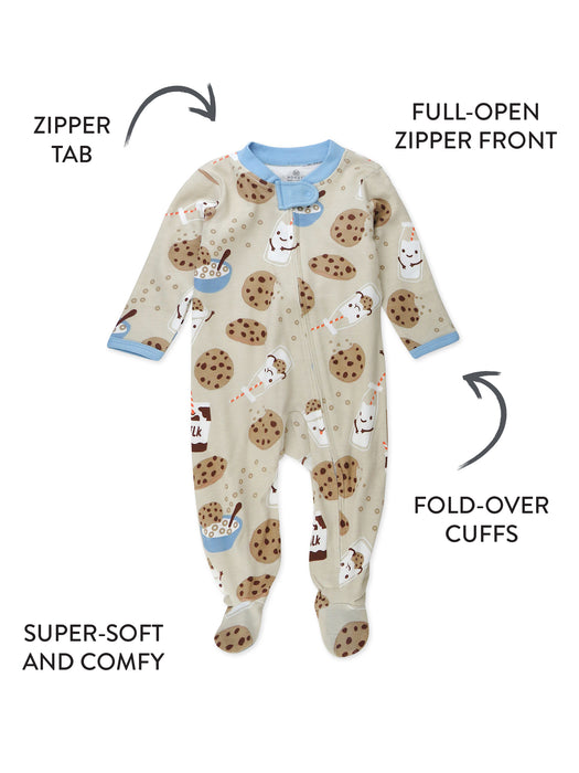 Honest Baby Clothing Organic Cotton Sleep & Play, Milk N Cookies