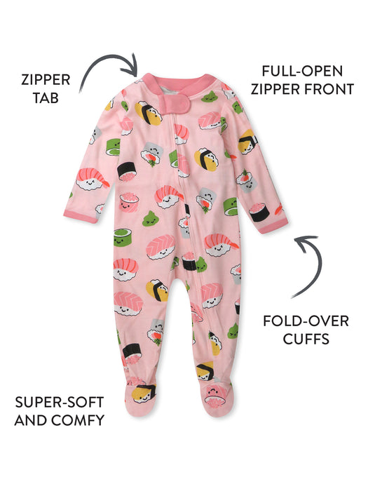 Honest Baby Clothing Organic Cotton Sleep & Play, Sushi