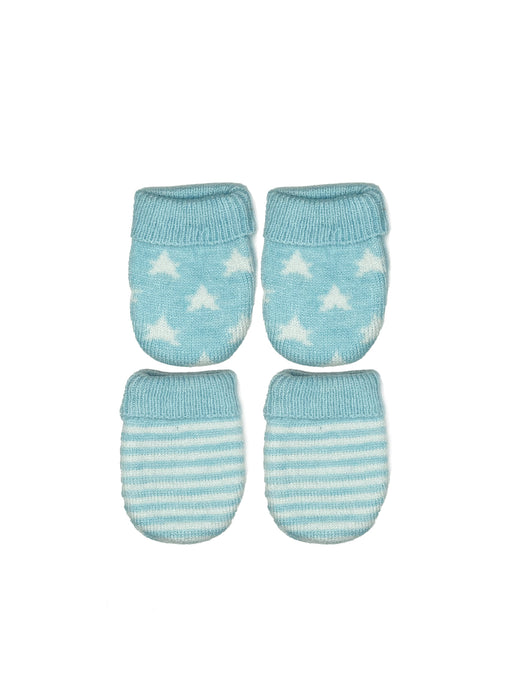 NYGB Scratch Mittens in Blue/White, 2 Pack