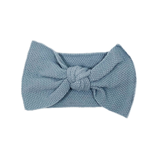 NYGB Double Seed Stitch Bow Headband - Storm