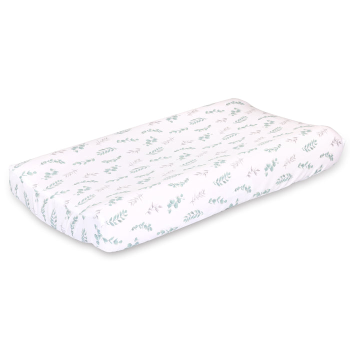 The Peanutshell Farmhouse Floral Leaves Changing Pad Cover